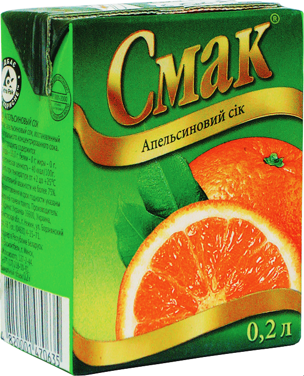 Сік Смак Апельсиновий 0.2л